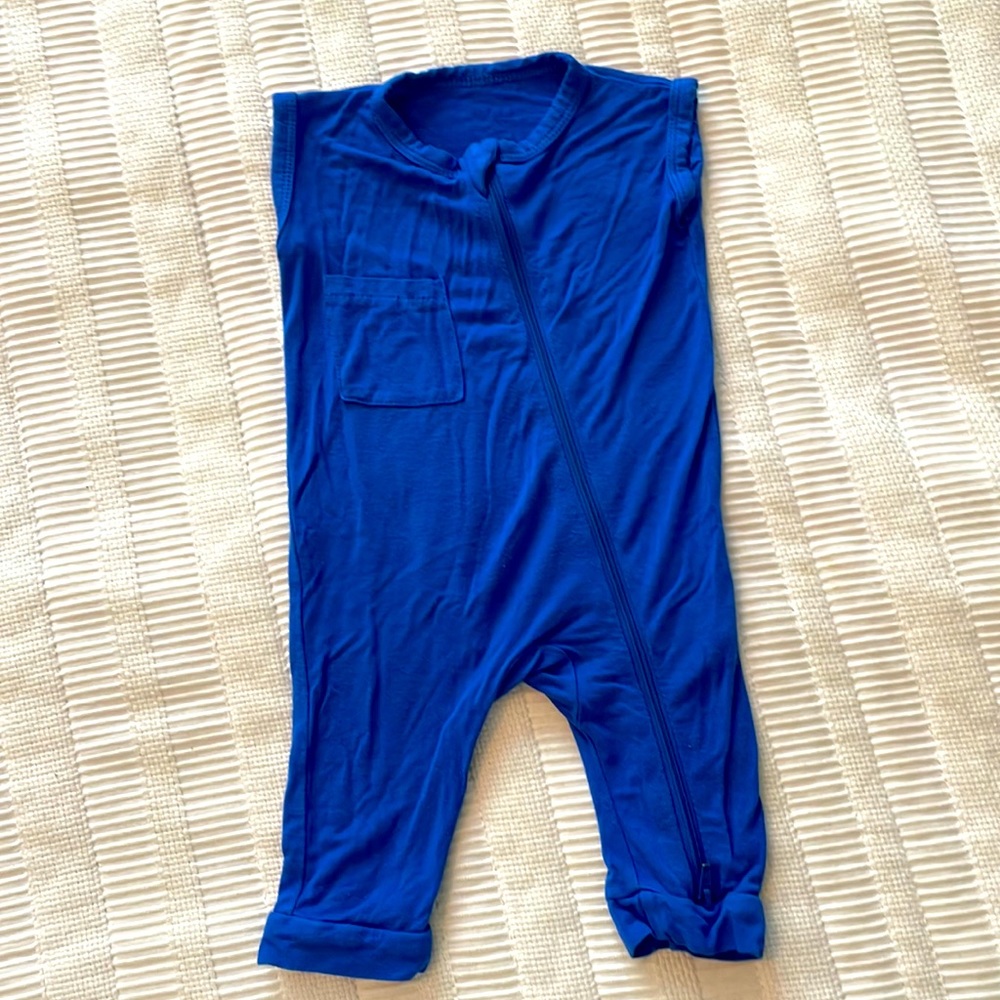 Kyte Baby | sleeveless romper | indigo | 0-3 mo